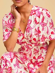 Aspiga Cream Anais Hammered Satin Dress - Image 4 of 4
