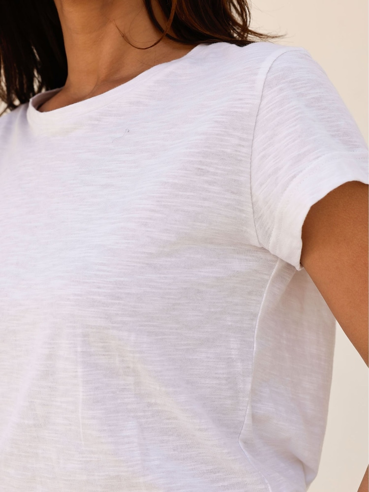 Aspiga White Short 100% Cotton T-Shirt - Image 2 of 2
