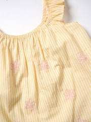 Angel & Rocket Yellow Alba Broderie 100% Cotton Pyjamas Set - Image 8 of 8
