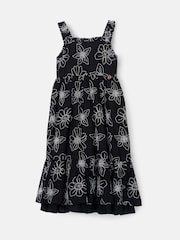 Angel & Rocket Black Maya Embroidered Woven 100% Cotton Dress - Image 5 of 7