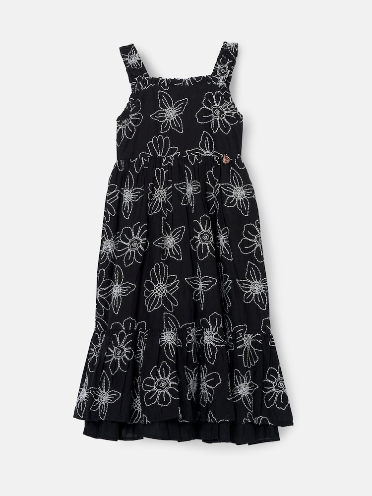 Angel & Rocket Black Maya Embroidered Woven 100% Cotton Dress - Image 5 of 7