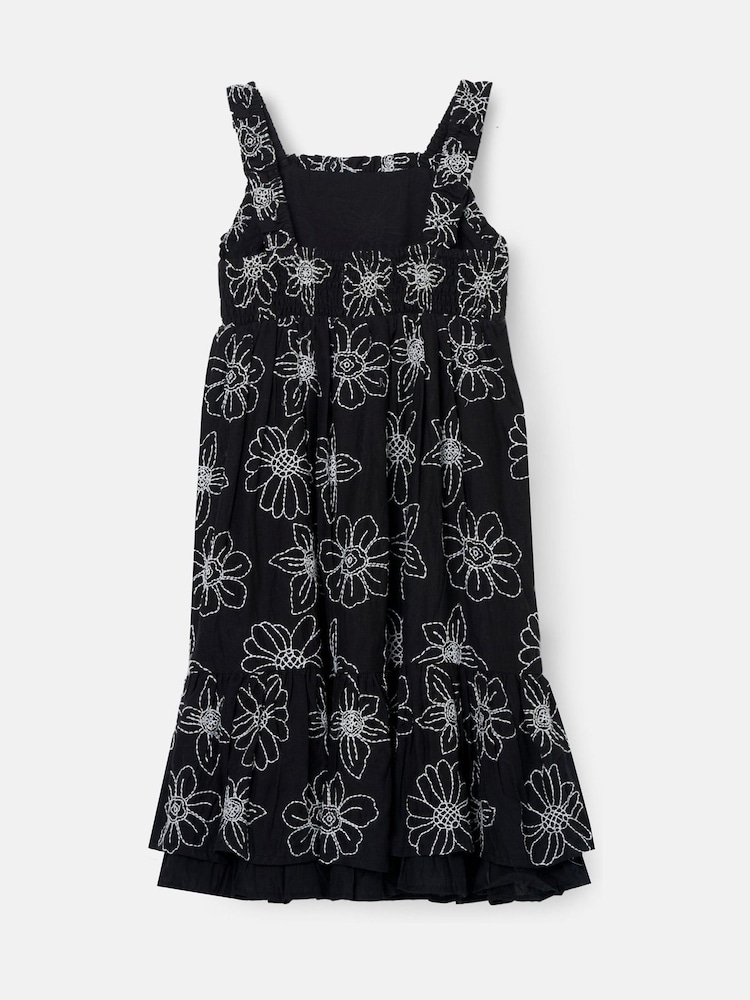 Angel & Rocket Black Maya Embroidered Woven 100% Cotton Dress - Image 6 of 7