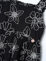 Angel & Rocket Black Maya Embroidered Woven 100% Cotton Dress - Image 7 of 7