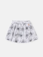 Angel & Rocket White Maya Embroidered Woven 100% Cotton Skirt - Image 4 of 6