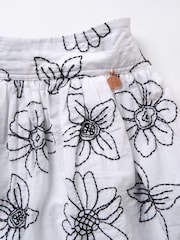 Angel & Rocket White Maya Embroidered Woven 100% Cotton Skirt - Image 6 of 6