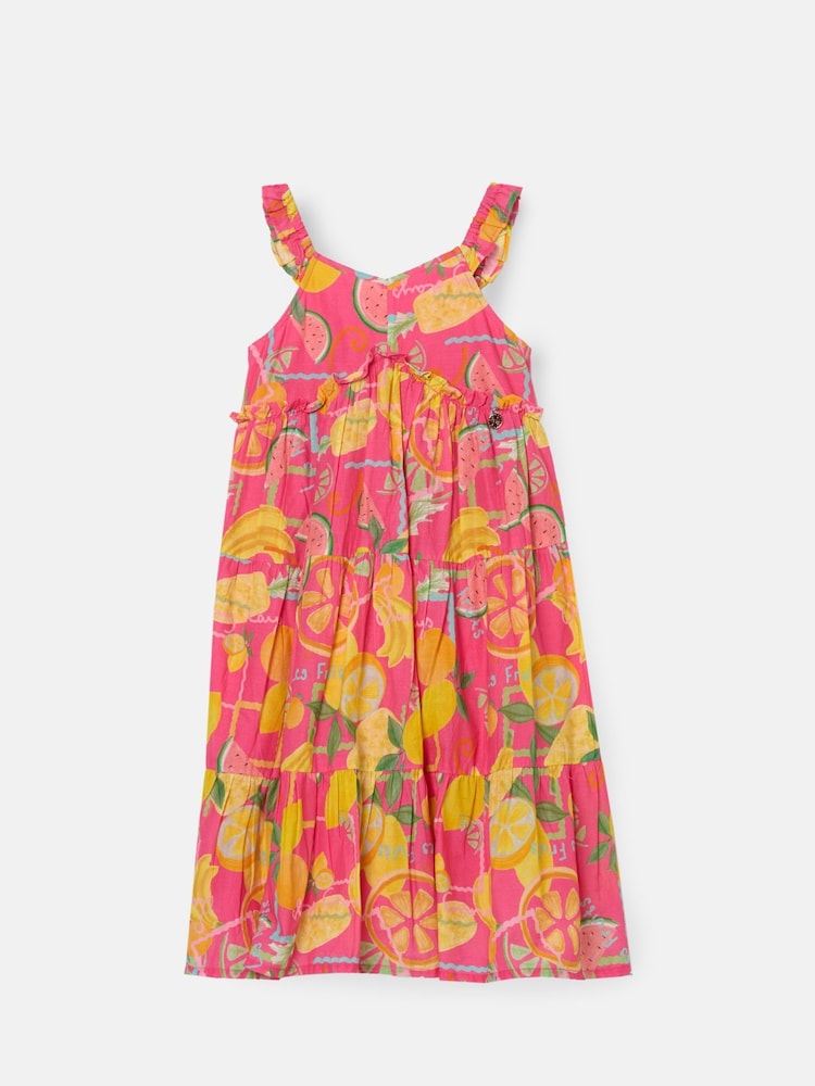 Angel & Rocket Pink Eliana Fruit Print 100% Cotton Sundress - Image 7 of 9