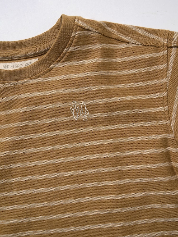 Angel & Rocket Brown Ash Textured 100% Cotton T-Shirt - Image 7 of 7
