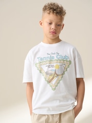 Angel & Rocket White Jordan Graphic Print 100% Cotton T-Shirt - Image 1 of 3