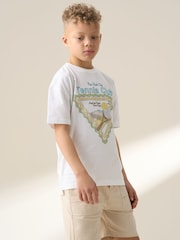 Angel & Rocket White Jordan Graphic Print 100% Cotton T-Shirt - Image 2 of 3