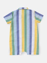 Angel & Rocket Multi Jax Woven Stripe 100% Cotton Romper - Image 2 of 3