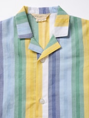 Angel & Rocket Multi Jax Woven Stripe 100% Cotton Romper - Image 3 of 3