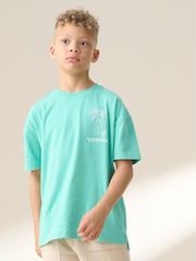 Angel & Rocket Green Jordan Graphic Print 100% Cotton T-Shirt - Image 1 of 8