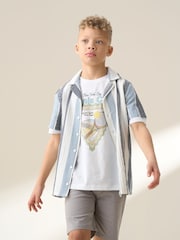 Angel & Rocket Grey Dylan Woven Chino Shorts - Image 3 of 6