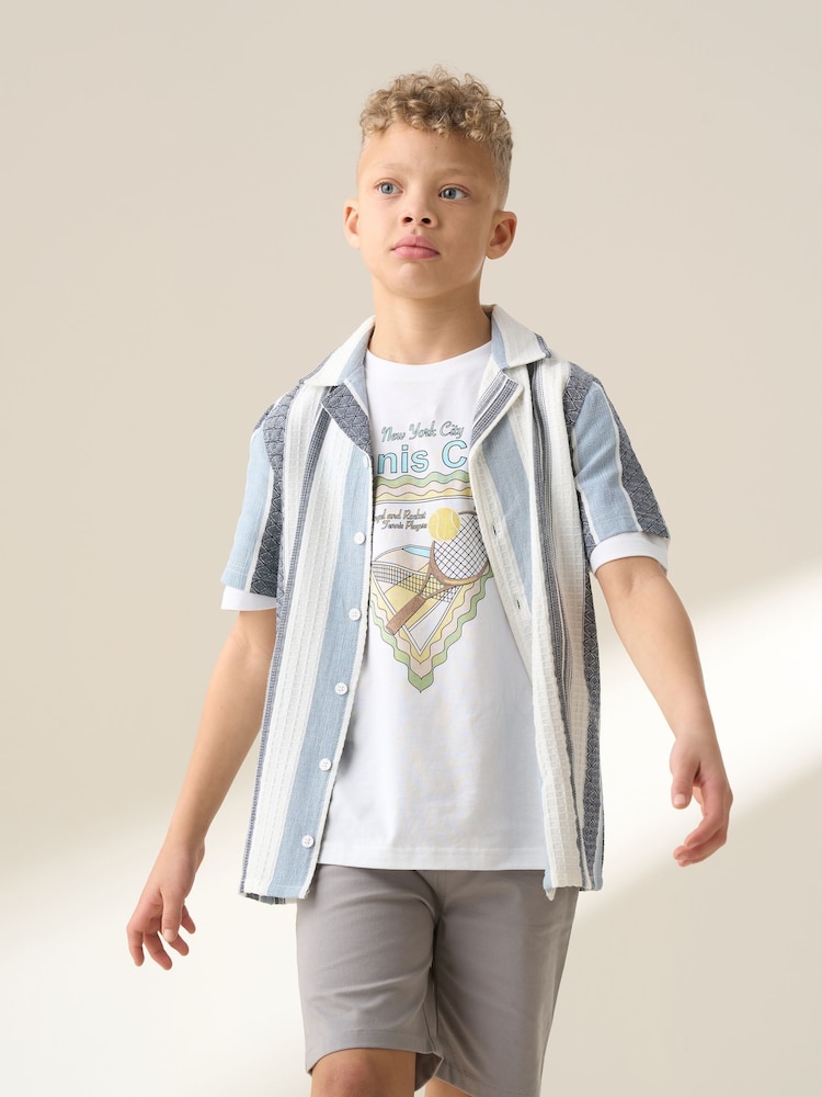 Angel & Rocket Grey Dylan Woven Chino Shorts - Image 3 of 6