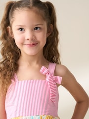 Angel & Rocket Pink Lydia Tiered Fruit Sun 100% Cotton Dress - Image 5 of 8