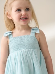 Angel & Rocket Blue Lina Embroidered 100% Cotton Top and Shorts Set - Image 3 of 7