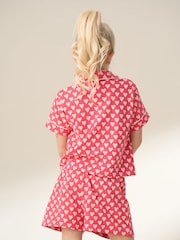 Angel & Rocket Pink Stella Heart Print Pyjamas Set - Image 3 of 7