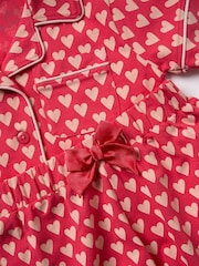 Angel & Rocket Pink Stella Heart Print Pyjamas Set - Image 7 of 7