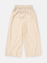 Angel & Rocket Cream Kinsley Jersey Crochet Trousers - Image 5 of 6