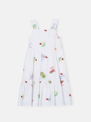 Angel & Rocket White Emmie Embroidered Fruit 100% Cotton Dress - Image 5 of 7