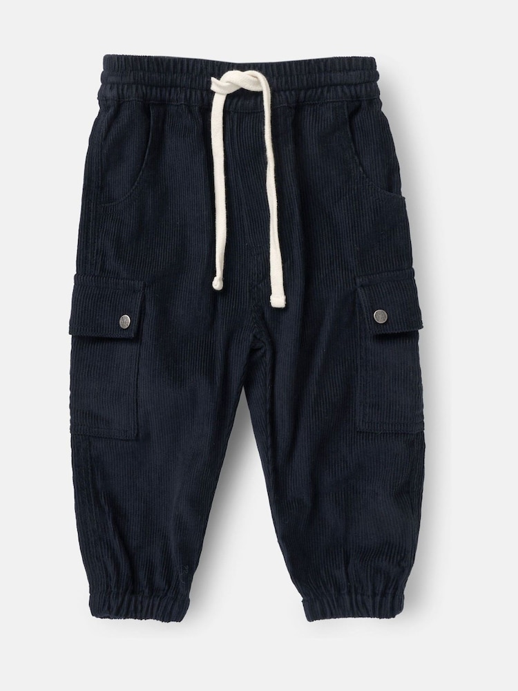 Angel & Rocket Blue Joseph Cord Skater 100% Cotton Trousers - Image 3 of 6