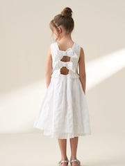 Angel & Rocket White Natalie Bow Back 100% Cotton Dress - Image 2 of 7