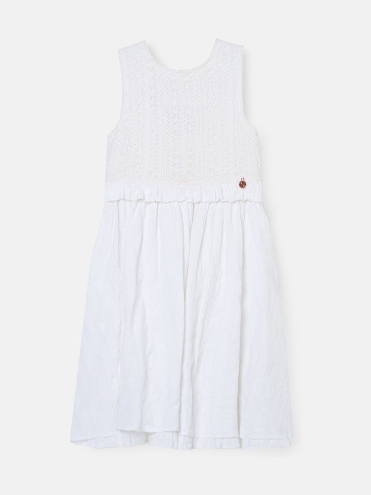 Angel & Rocket White Natalie Bow Back 100% Cotton Dress - Image 5 of 7