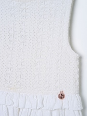 Angel & Rocket White Natalie Bow Back 100% Cotton Dress - Image 7 of 7