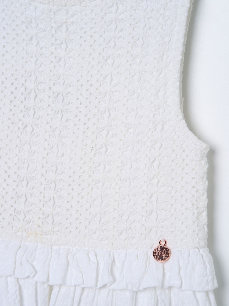 Angel & Rocket White Natalie Bow Back 100% Cotton Dress - Image 7 of 7