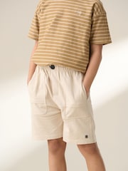 Angel & Rocket Natural Brody Stone Bermuda 100% Cotton Shorts - Image 1 of 7