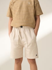 Angel & Rocket Natural Brody Stone Bermuda 100% Cotton Shorts - Image 3 of 7