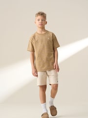 Angel & Rocket Natural Brody Stone Bermuda 100% Cotton Shorts - Image 4 of 7