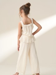 Angel & Rocket Cream Kinsley Jersey Crochet Top - Image 3 of 7