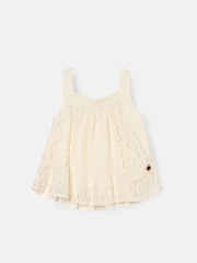 Angel & Rocket Cream Kinsley Jersey Crochet Top - Image 5 of 7