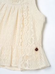 Angel & Rocket Cream Kinsley Jersey Crochet Top - Image 7 of 7