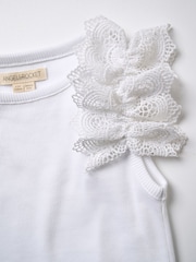 Angel & Rocket White Jess Flower Trim Vest - Image 5 of 5