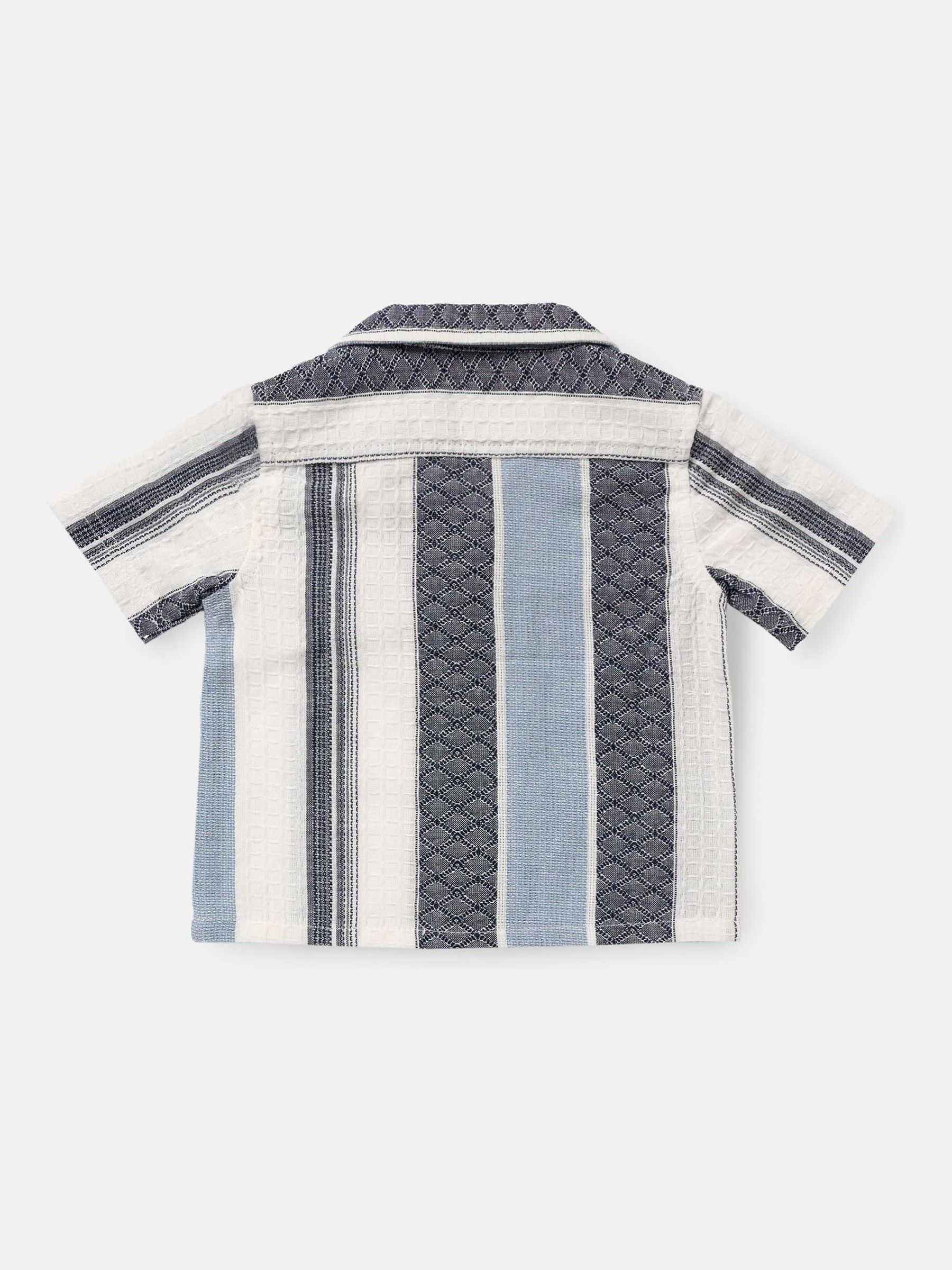 Buy Angel & Rocket White Enzo Mini Jacquard Stripe 100% Cotton