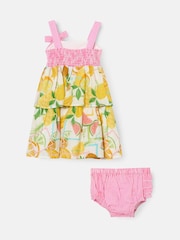 Angel & Rocket Pink Lydia Multi Tiered Fruit 100% Cotton Sundress - Image 6 of 7