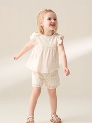 Angel & Rocket Kinsley gehaakte 100% katoenen top en short set - Image 1 of 6