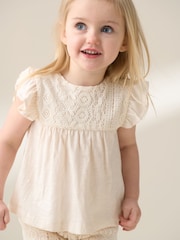 Angel & Rocket Kinsley gehaakte 100% katoenen top en short set - Image 2 of 6