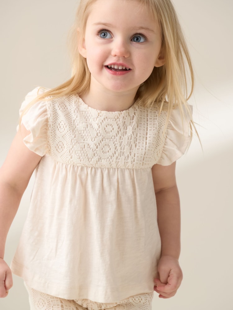 Angel & Rocket Kinsley gehaakte 100% katoenen top en short set - Image 2 of 6