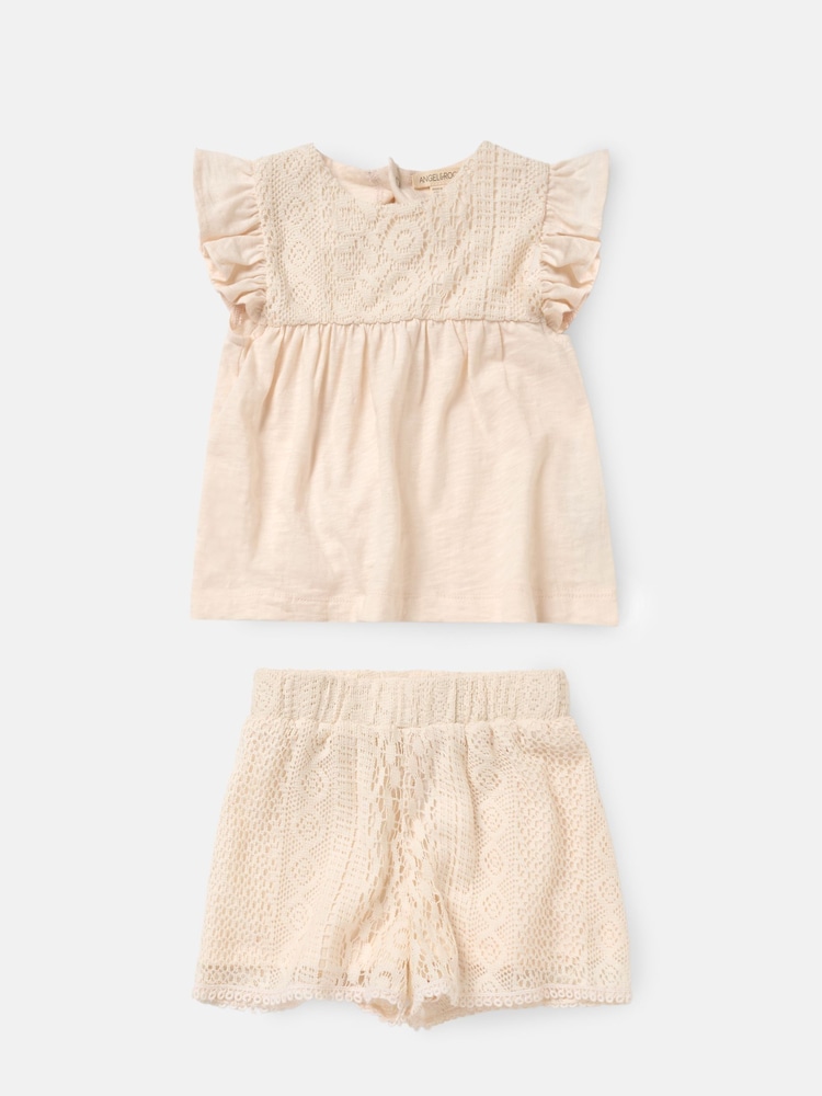 Angel & Rocket Kinsley gehaakte 100% katoenen top en short set - Image 4 of 6
