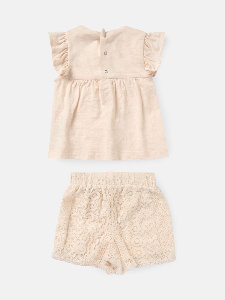 Angel & Rocket Kinsley gehaakte 100% katoenen top en short set - Image 5 of 6