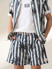 Angel & Rocket Black Gus Palm Print Swim Shorts - Image 1 of 6