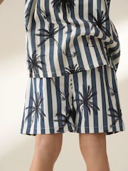 Angel & Rocket Black Gus Palm Print Swim Shorts - Image 3 of 6