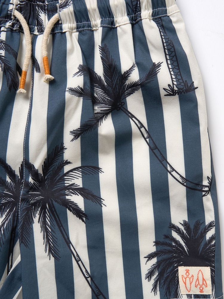 Angel & Rocket Black Gus Palm Print Swim Shorts - Image 6 of 6