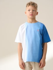 Angel & Rocket Blue Brad Ombre Washed 100% Cotton T-Shirt - Image 1 of 6