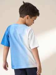 Angel & Rocket Blue Brad Ombre Washed 100% Cotton T-Shirt - Image 2 of 6