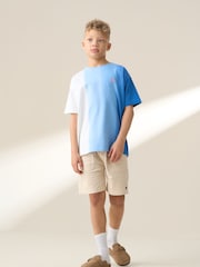 Angel & Rocket Blue Brad Ombre Washed 100% Cotton T-Shirt - Image 3 of 6
