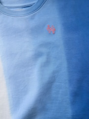 Angel & Rocket Blue Brad Ombre Washed 100% Cotton T-Shirt - Image 6 of 6